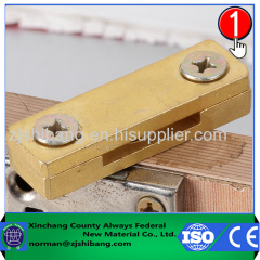 Copper flat strip and strip connecting clamp