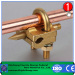 Copper ground rod and cable clamp