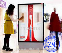 Glass Notice Board Outdoor Scrolling Advertising Light Box