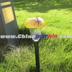 Resin Solar Powered Garden Light Stake Pink Butterfly