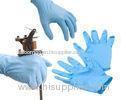 Tattoo Medical Blue Latex Gloves Powder Free In Big / Middle / Small Size