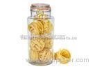 Food Safe Airtight Big hermetic glass storage jars with lids / biscuit glass jar