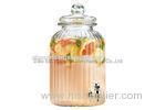 Machinemade large glass beverage dispenser with spigot / storage Jar