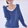 Candy-colored hooded sweater fashion loose bat slv sweater coat