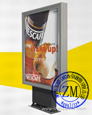 Aluminium Profile Material And Free Standing Shape Mupi Advertising Light Box