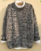Variegated yarn loose round neck pullover sweater coat