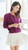 Pure mohair knit cardigan