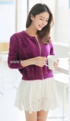 Pure mohair knit cardigan