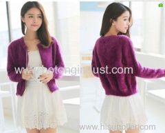 Pure mohair knit cardigan