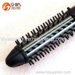 Automatic travel 2 in 1 ceramic coating flat iron straightening and curler mini usb powered hair straightener with comb