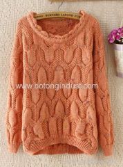 Literary fresh twist loose sweater