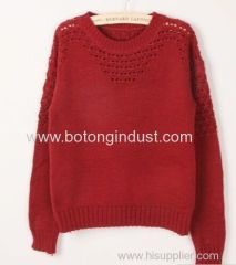 Hedging hollow sweater female