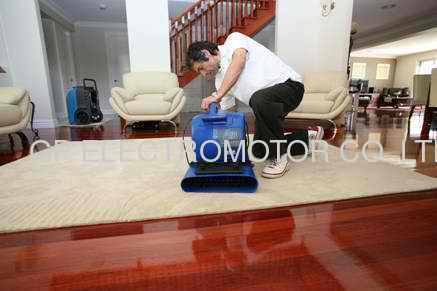 How to Clean Wet Carpets From Water Damage by Air Mover / Carpet Dryer