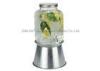 1.05 Gallon glass water dispenser with spigot , lid for party or restaurant