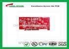 Red Solder Mask Double Sided PCB Gold Finger 1oz 0.25mm Min Hole