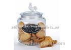 Eco - friendly Chalkboard storage jar / sealed glass jars with lid , capacity 4.45L