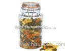 2.1L Kitchen Glass Storage Jars with clamp lids / airtight food storage containers