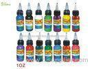 Plastic Bottle Biological Pigment Organic Tattoo Ink Light Purple / Silver / Teal 1Oz