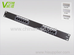 CAT6 UTP 12Port Patch Panel China Manufacture