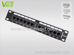 UTP 10 inch CAT6 12Port Patch Panel China Manufacture