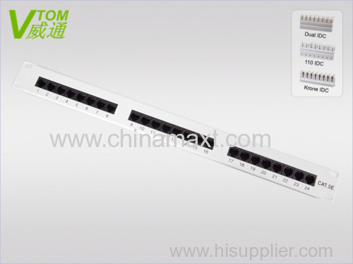 UTP CAT5E 24Port Patch Panel With High Quality China Manufacture