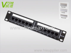 10 inch CAT5E UTP 12Port Patch Panel China Manufacture