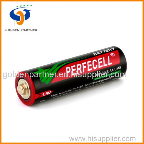 Sum3 aa size battery 1.5 v with pvc jacket