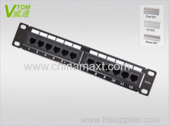 10 inch CAT5E UTP 12Port Patch Panel with low price