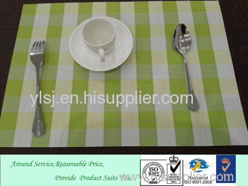 Customized Bright-color Striped Woven Placemat/anti-wear and waterproof