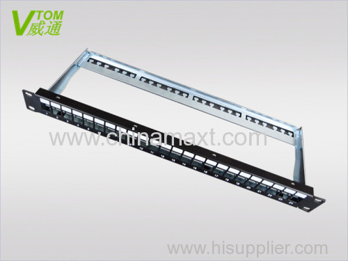 24Port Blank Patch Panel With Cable Mangement