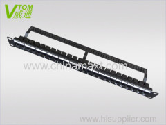 Manufacture Blank Patch Panel 24Port With Cable Mangement