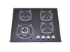 Tempered Glass Panel Gas Stove With 4 Strong Firepower Burners