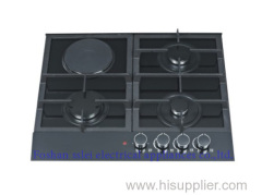 Tempered Glass Panel Gas Stove With 4 Strong Firepower Burners