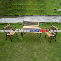 Beautiful wooden and metal garden table and chairs set