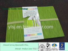 Green Blended Wire Woven Vinyl Placemat 2017 hot sale product
