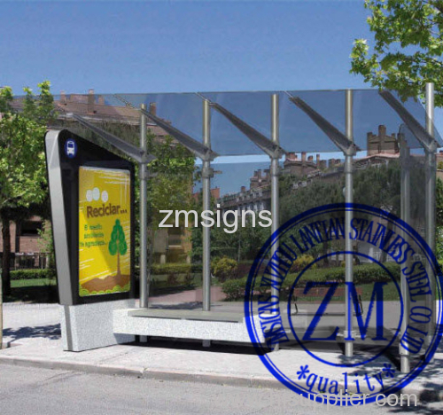 Bus Shelter Glass Bus Stop Station Design