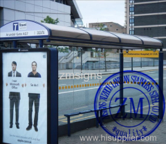Metal Bus Stop Shelter Solar Bus Shelters Bus Station