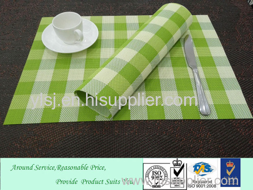 Beautiful Jacquard Pattern washable woven Vinyl Placemat