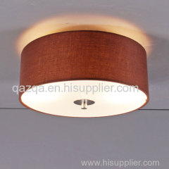 Fabric ceiling light Drum 30 Brown