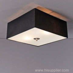 Ceiling Light Drum 30 Square Black