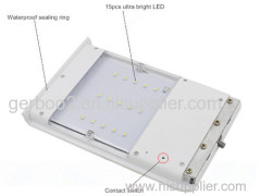 15 LED Solar Sensor Lighting Solar Lamp Powered Panel LED Street Light Outdoor Path Wall Emergency Lamp Security Spot Li