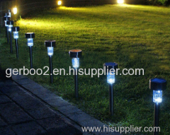 High Quality Waterproof Solar Lamps White Stainless Steel Spot Light Solar LED Path Light Outdoor Garden Lawn Lightings