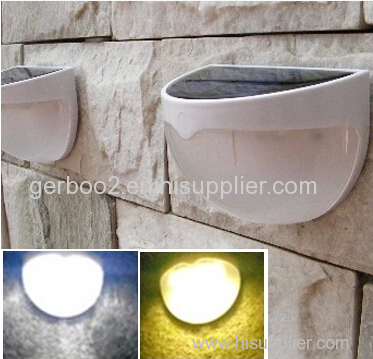 Solar Power Panel 6 LED Fence Gutter Light Outdoor Garden Wall Lobby Pathway Bulb Lamp White and Warm White