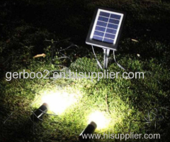 New Solar Powered Supply System F8 LED bulbs outdoor lighting solar garden lawn lamps solar led spotlights