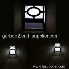 LED Solar Fence Lights Solar Lamp Panel Sound Control Lightings Waterproof Wall Lamps Garden Courtyard LED Fence Lights