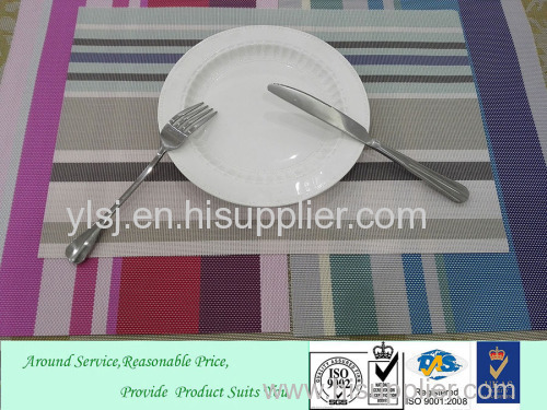 China supplier for PVC Woven Vinyl Placemat&factory direct price multi-colour table mat/rug