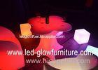 Flower shape illuminated cocktail table cubes / led coffee tables with lights