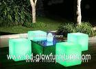 Colorful led cube chair / table With Built - in Certified Rechargeable Lithium Battery