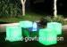 Colorful led cube chair / table With Built - in Certified Rechargeable Lithium Battery