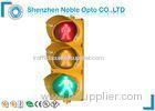 Pedestrian Safety Signs Solar Powered Led Light With RED / Yellow / Green